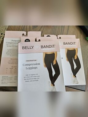 Belly Bandit Black Postpartum Compression Leggings Lot Of 3